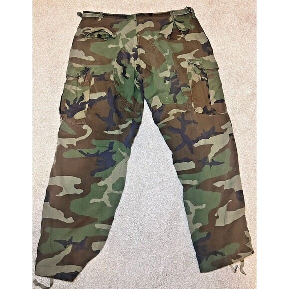 USMC Tropical Poplin Camouflage Combat Trousers Cargo Pockets - Picture 2 of 11